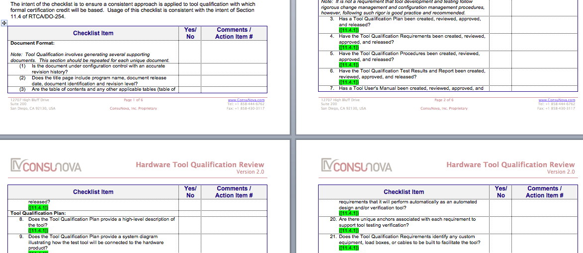 DO-254 Tool Qualification Checklist