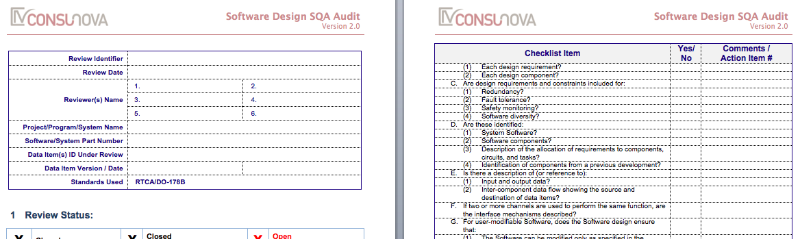 DO-178 SQA Design Description Audit (SDD)